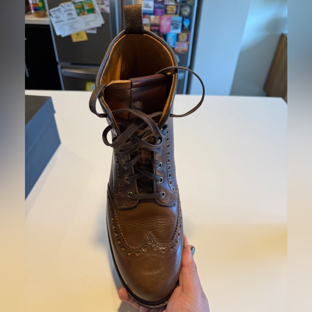 ALLEN EDMONDS - Chapman Weatherproof Wingtip Boot - Men’s Size 12 Wide - NWT - Picture 11 of 16